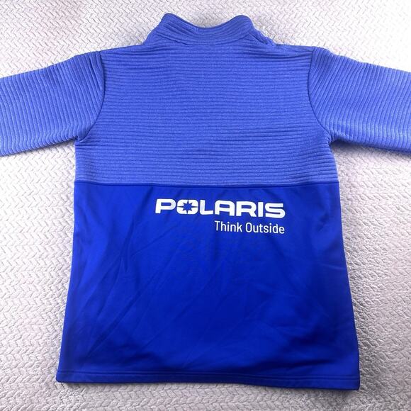 Polaris Snowmobile Thick Outside 1/4 Quarter-zip Pull Over Fleece Men's Large - Picture 9 of 15
